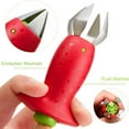 thumbnail image 4 of Cortador de fresas, removedor de descorazonador de fresas, 2 piezas, utilizado para rebanadas de fresas, fresas para quitar pecíolos, 4 of 5