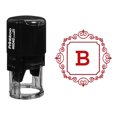 thumbnail image 1 of Printtoo R-40 Square Tourbillon Bord B Alphabet Monogramme Initiale Auto Encrage Tampon en Caoutchouc Bureau Stationnaire, 1 of 6