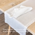 thumbnail image 3 of over&back 18x108 Washed 100% Linen Table Runner - Washable Table Runners for a Custom Home Decor Tablescape - Perfect for Coffee Table, Dinner Table, Living Room, and More - Ivory, 3 of 9
