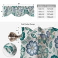 thumbnail image 6 of Teal Paisley Pattern Tie Up Valance Curtains for Windows, Kitchen Curtains Window Treatments, Boho Ethnic Floral Traditional Short Window Shades Valances for Bedroom Bathroom Cafe 42"x18", 6 of 8