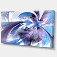 thumbnail image 2 of Fleur Fractale Symétrique Violette et Bleue - Impression sur Toile Florale, 2 of 3