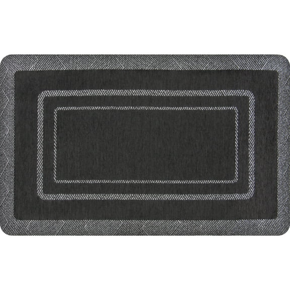 Better Homes & Gardens Dustin Collection Modern Weave Rich Black Anti-fatigue Kitchen Mat 20" x 32"
