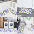thumbnail image 5 of Lemon and Floral White Pattern Anti Fatigue Kitchen Rugs Set Of 2, Non Slip Washable Decorative Floor Mats for Kitchen Sink Laundry, 17"x30" and 17"x47", 5 of 6