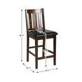 thumbnail image 3 of Lexicon Delmar 5 Piece Wood Counter Height Dining Set in Espresso, 3 of 5