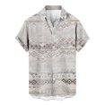 thumbnail image 4 of Men's Summer New Loose Print Short Sleeve Shirt Cardigan Beach Shirt M, 4 of 5