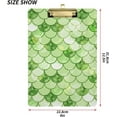 thumbnail image 2 of FMSHPON Abstract Green Scales Glitter Clipboard Hardboard Wood Nursing Clip Board and Pull for Standard A4 Letter 13x9 inches, 2 of 7