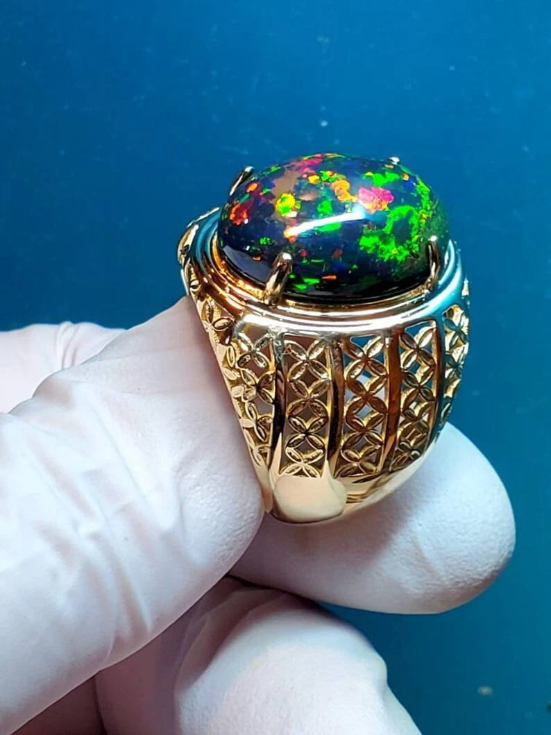 8ct Original Black Fire Australian Fire Opal Jamaica Ubuy