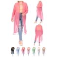 thumbnail image 6 of Women's Plus Size Solid Open Front Long Sleeve Chiffon Mesh Loose Cover Up Long Cardigan, 6 of 6