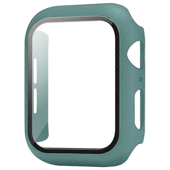 Official GreenCase Compatible with Apple Watch 44MM, 2 in 1 Protection PC Hardening Case and HD Tempered Glass Film for iwatch 44MM Accessory Screen P