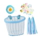 thumbnail image 3 of Cesta decorativa para bicicleta infantil, cesta tejida de repuesto para bicicleta infantil con correas Blanco Azul, 3 of 9