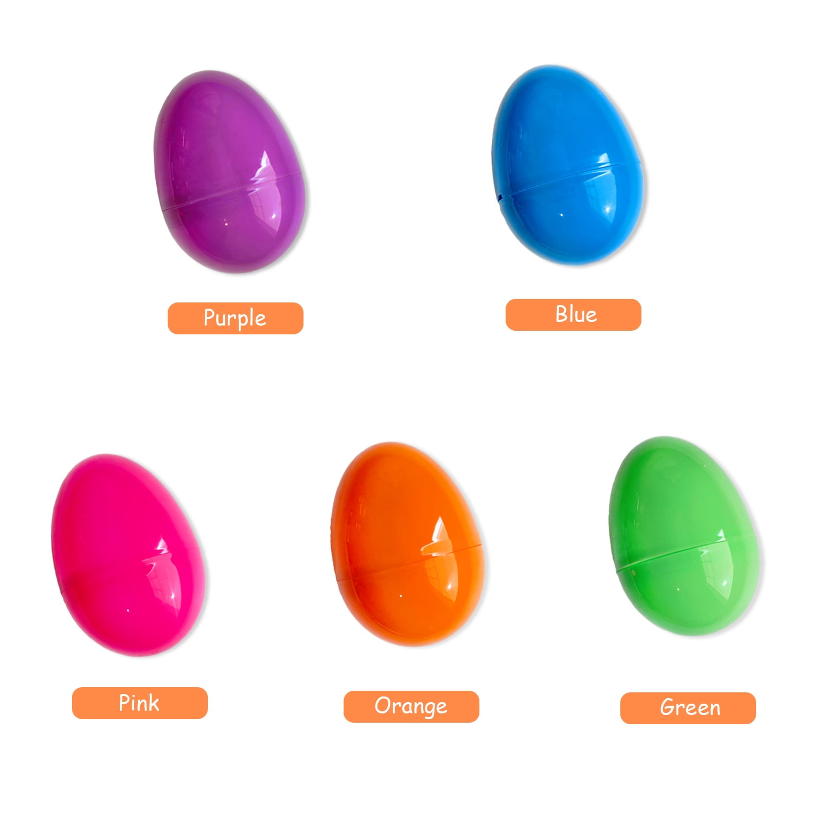 50 Pcs Easter Eggs, 2.25" Plastic Easter Eggs for Easter Hunt,Easter Themed, Decorations, Basket Stuffers Fillers