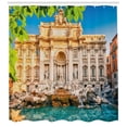 thumbnail image 3 of Ambesonne Italy Shower Curtain, Fountain Di Trevi Tourist, 69"Wx84"L, Multicolor, 3 of 3