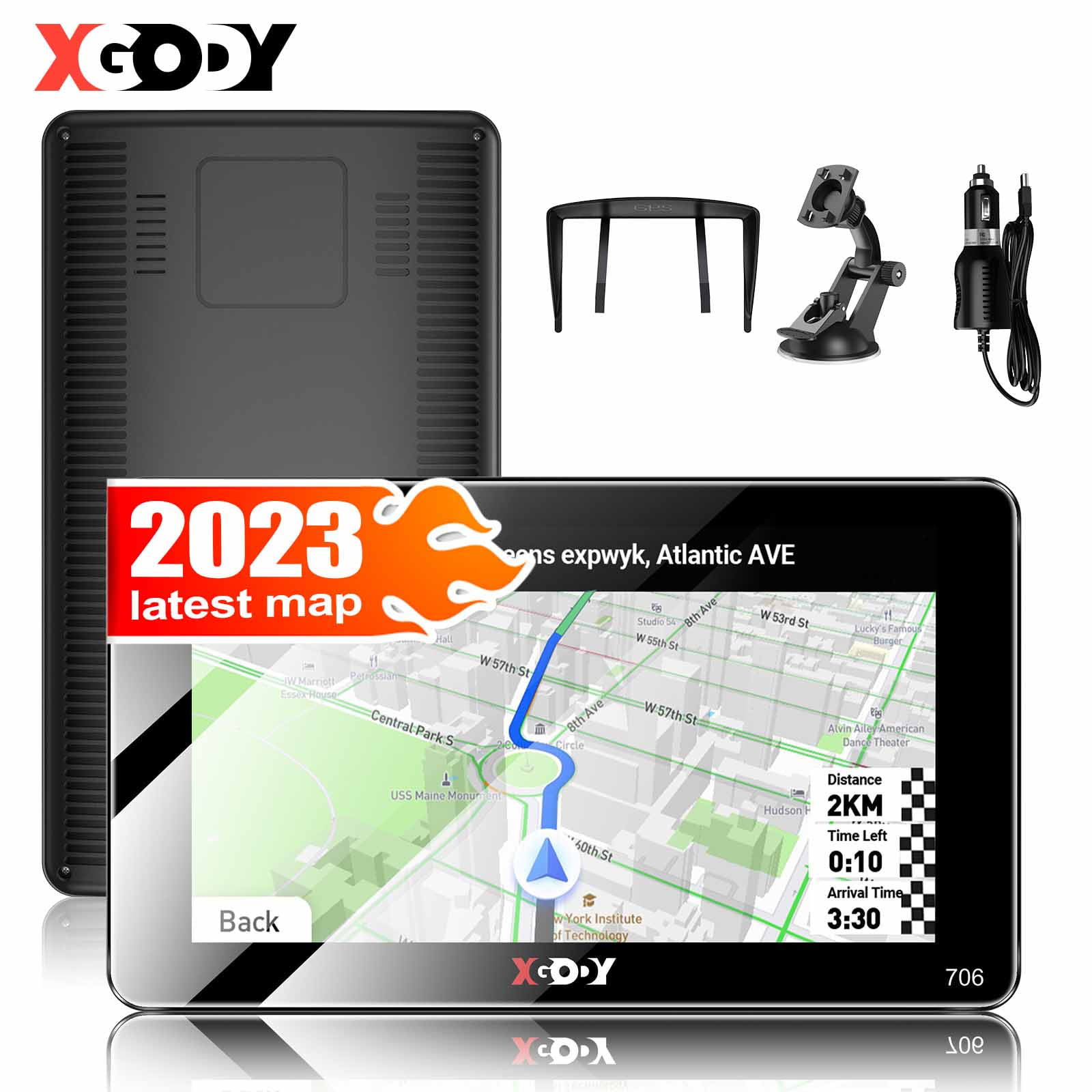 Jeg vasker mit tøj overskud Selskab XGODY 2.5D Screen GPS Navigation for car 7 inch 2023 maps car GPS for car  Truck GPS Commercial Drivers semi Trucker Navigation System 8GB 256M with  Voice Guidance Free Lifetime map Updates -