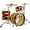 Red/Yellow/Red, variant on Ludwig Vistalite 50th Anniversary Fab 3-Piece Shell Pack With 22" Bass Drum Red/Yellow/Red