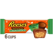 Reese's Miniatures Milk Chocolate Peanut Butter Cups Christmas Candy, Pack 1.86 oz, 6 Pieces