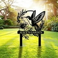 thumbnail image 2 of KAINSY Personalized Metal Garden Signs | Custom Bird Garden Sign with Stakes | Garden Signs for Outside | Metal Yard Decor | Patio Decor | Custom Family Name Sign | Gardening Decor Gifts(10inches), 2 of 7