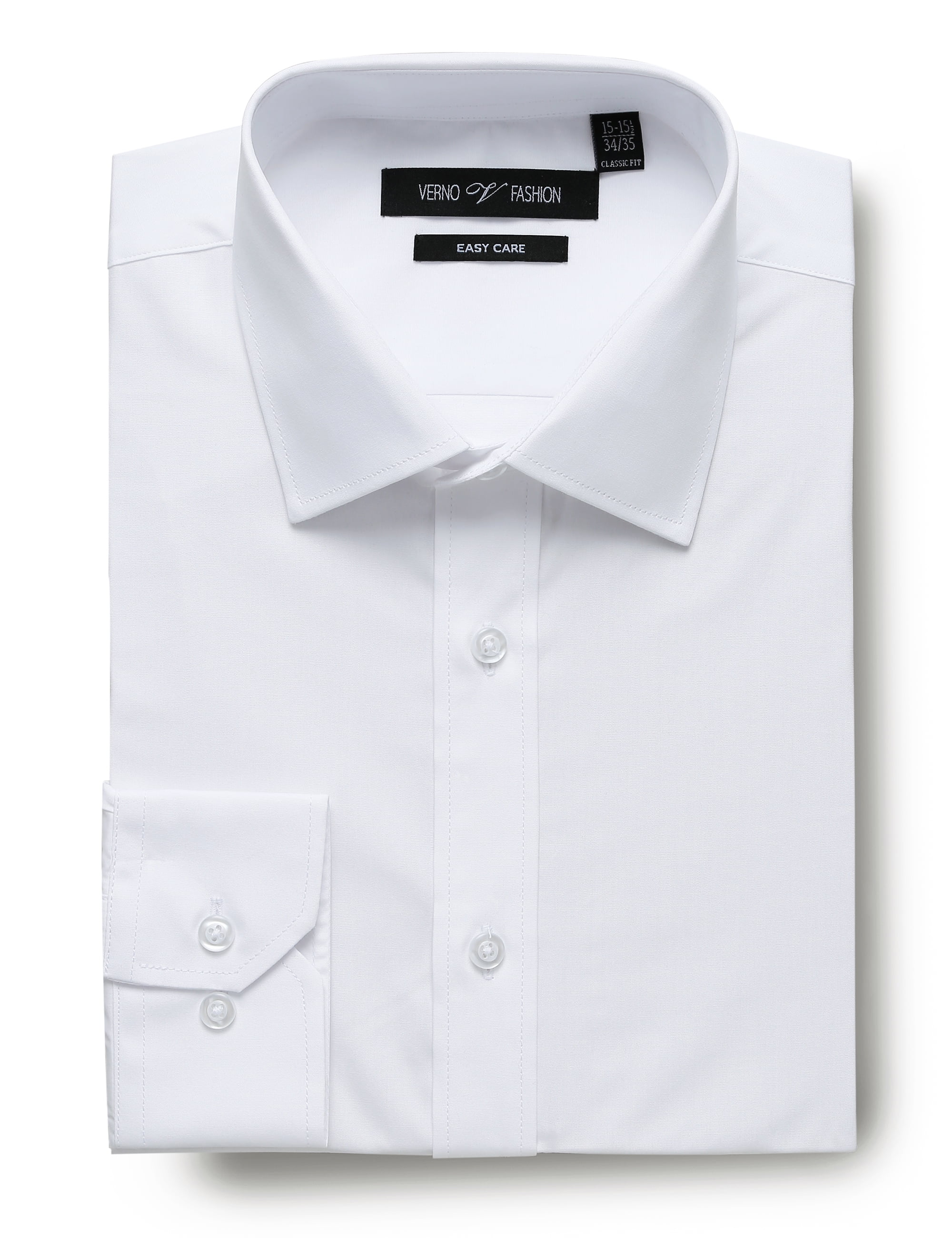 white long sleeve dress shirt walmart
