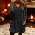 thumbnail image 2 of Cozy Sweaters for Women Soft Long Sleeve V Neck Comfort Sweater Lightweight Casual Pullover Winter Warm Long Tops, 2 of 9