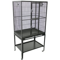 Brisbane Cage (Black) - Large Spacious Durable Metal Cage - for Sugar Gliders, Chinchillas, Squirrels, Ferrets & Other Small Pets…