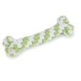 thumbnail image 3 of Small Dog Rope Dental Toys Braided Soft 6 inch Blue Ring or 8 inch Green Bone (Green Rope Bone), 3 of 7
