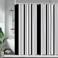 thumbnail image 5 of Blue And White Striped Shower Curtain Modern Geometric Minimalist Bath Curtains Polyester Fabric Home Bathroom Decor With, 5 of 7