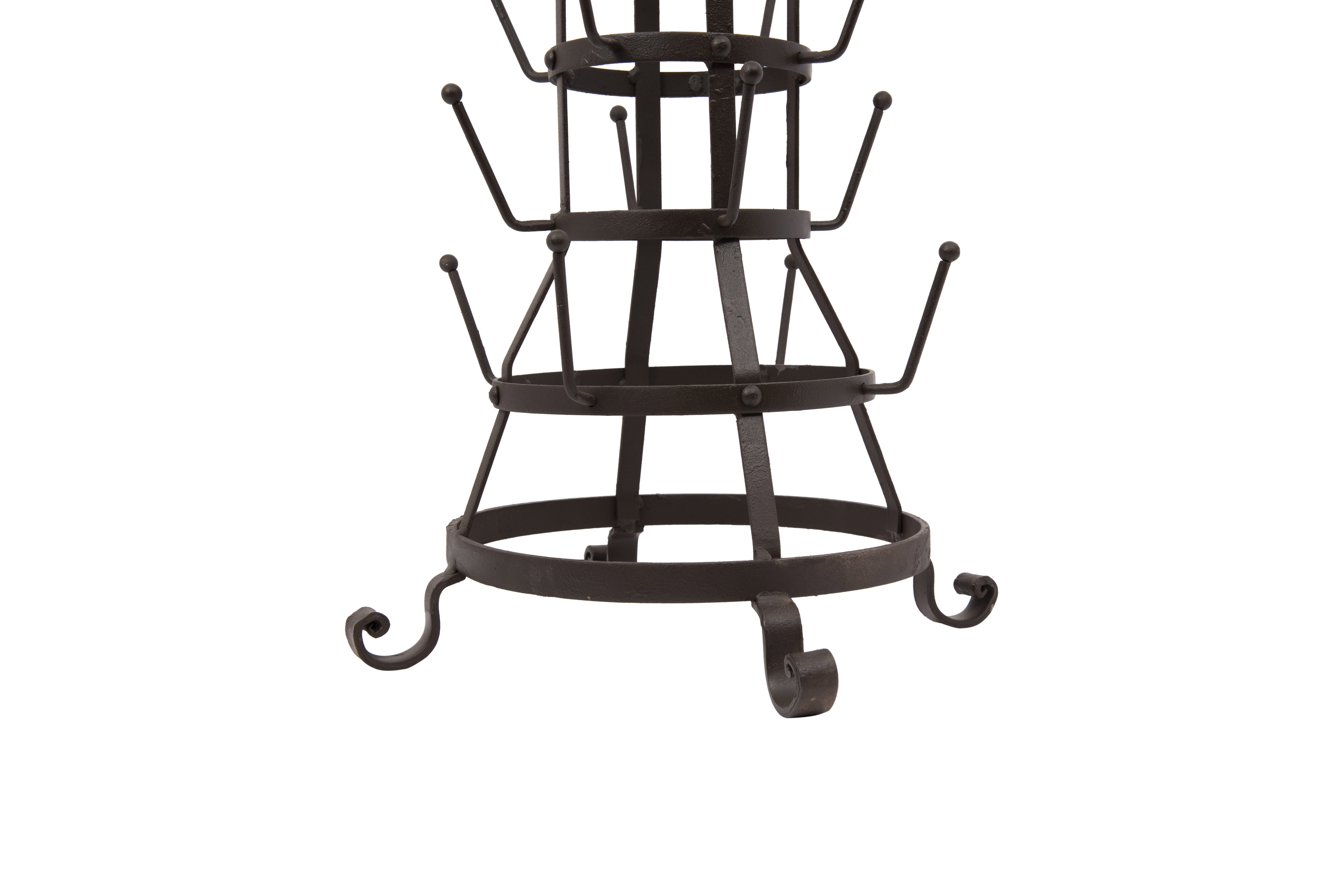 Woven Paths Metal Bottle/Mug Holder with 24 Hooks