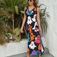thumbnail image 3 of Halloween Ghosts Horror Pumpkin Sleeveless Dress Female Clothing Dress Women Summer 2025 Dress, 3 of 7