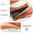 thumbnail image 6 of Round Rugs 5Ft, Burnt Orange Waves Round Area Rug Washable Indoor Throw Carpet, Ombre Sea Ripples Shabby Beach Soft Non Slip Circle Rug for Cabinet Bathroom Home Decor Aesthetic, 6 of 8