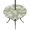 Khaki, Cream, White, variant on Round Outdoor Tablecloth with Umbrella Hole and Zipper, Tropical Palm Tree Tablecloth with Elastic Waterproof, Navy Blue White Plants Coastal Leaf Patio Table Covers for 31" - 35" Picnic Pool Tables