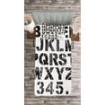 thumbnail image 3 of Ambesonne Letter Quilted Bedspread Set 2 Pcs, Grunge Scratched Look, Twin Size, Black White, 3 of 3