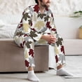 thumbnail image 7 of Susaid colorful Maple Print Men's Long Sleeve Pajama Set, Two-Piece Button-Down Loungewear PJs Set, Comfortable Sleepwear for Relaxation-X-Large, 7 of 7