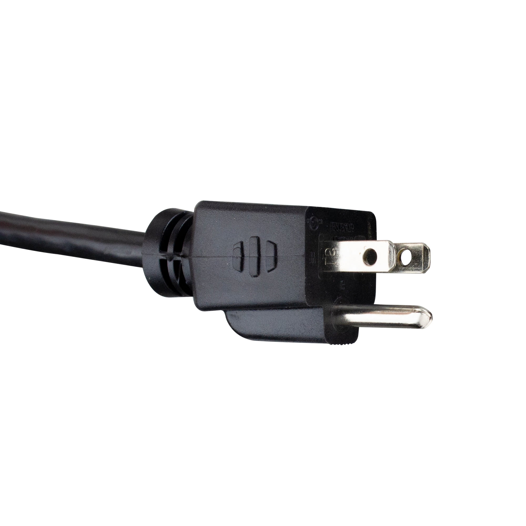 Northlight Three-Prong Outdoor Extension Power Cord with End Connector - 40' - Black