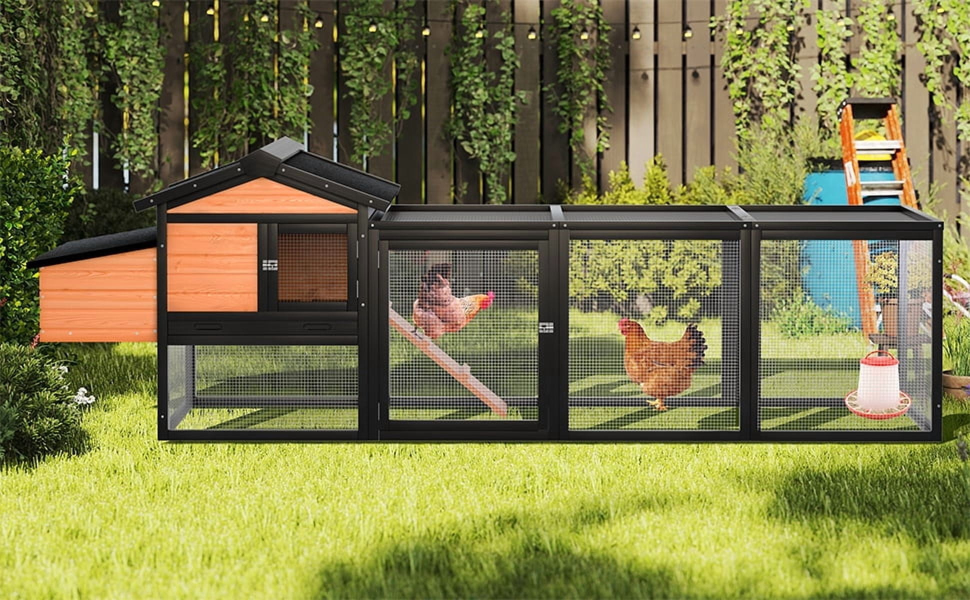 Wooden Chicken Coop, Large Outdoor Hen House with Nesting Box Poultry Cage, Rabbit Hutch Bunny Cage , Waterproof for Outdoor Backyard
