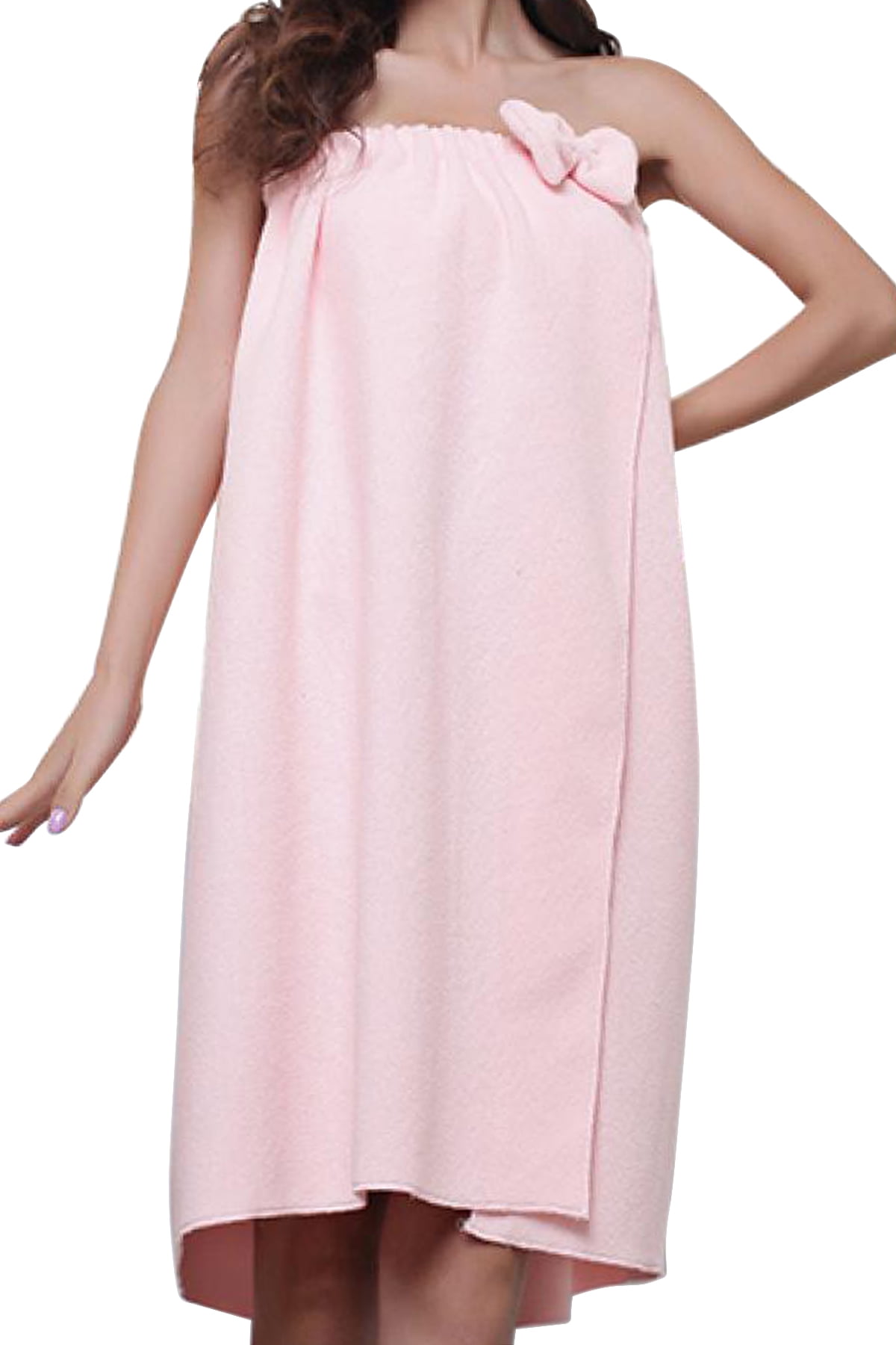 Women Body Towel Bathrobe Bow Wrap Towel Dress Microfiber for Body