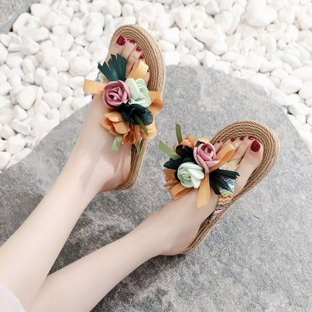 

Aayomet Slippers For Women Slip On Slippers for Women and Men Pillow Slippers Bathroom Sandals Extremely Comfy Cushioned Thick Sole Yellow 8.5