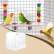thumbnail image 5 of Baño para pájaros para jaula, accesorio de juguete colgante para baño de pájaros, ducha transparente para loros y periquitos. Blanco, 5 of 7