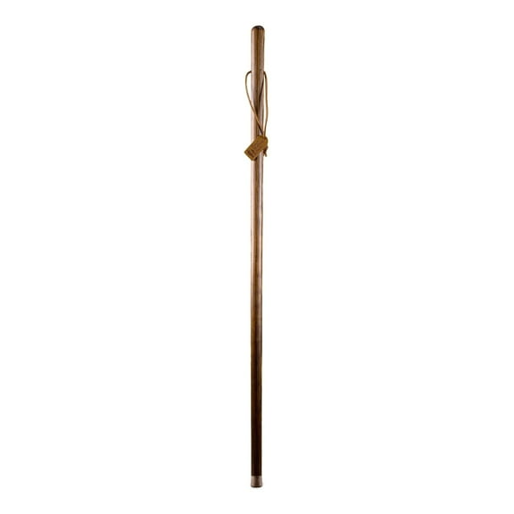 Brazos Straight Pine Wood Walking Stick, Handcrafted Wooden Staff, Hiking Stick for Men and Women, Trekking Pole, Wooden Walking Stick, 48 Inches, Brown, 4 Foot
