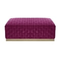 thumbnail image 2 of Nicole Miller Macheline Velvet Bench Intricate Woven Pattern Gold Stainless Steel Base, Fuchsia/Gold, 2 of 10