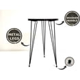 thumbnail image 6 of PAK HOME - Set of 2 End Table - High Gloss Grey Wood Round Sofa Side Coffee Tables for Small Spaces, Nightstand Bedside Table with Metal Silver Legs for Bedroom, Living Room, Home Office, Balcony, 6 of 6