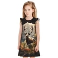 thumbnail image 1 of Balery Enchanted Deer In Cave Camisón de princesa para niñas, pijama de algodón con mangas abullonadas, suave y bonito.-XX-Large, 1 of 6