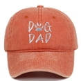 thumbnail image 4 of AWZXDE Dog Dad Embroidered Baseball Cap Adjustable Sun Hat for Outdoor Casual Wear Orange,One Size, 4 of 4