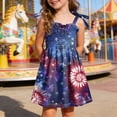 thumbnail image 2 of CAUYDY 4th of July Kids Outfit Toddler Girls Dresses Baby Independence Day Dress Children Girls' American Flag Print Clothes 1T 2T 3T 4T 5T 6T (Sizes 5-6 Years,Navy), 2 of 5