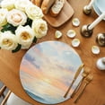 thumbnail image 2 of Ocean Sunset Round Placemats Set of 2 for Dinning Tables,Heat-proof Braided Table Mats 13 Inch,Modern Orange Blue Oil Painting Seagull Washable Place Mat for Kitchen Restaurant Party Table Decor, 2 of 9
