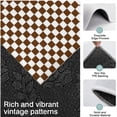thumbnail image 3 of Brown and White Checkerboard Pattern Kitchen Rugs Sets Of 3,Kitchen Runner Rugs Non Skid Washable,Decorative Kitchen Floor Mats for Kitchen,Sink,Laundry,17"x30"+ 17"x47" + 17"x59", 3 of 6