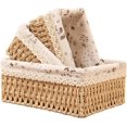 thumbnail image 1 of Storage basket3 pieces storage basket woven from paper rope, 1 of 5