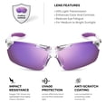 thumbnail image 3 of Xagger Polarized Lightweight UV400 Wrap Around Sport Sunglasses for Men Women Baseball Softball Running Glasses, 3 of 6