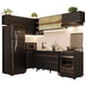 thumbnail image 1 of Madesa Gabinete de Cocina Integral Completa de Esquinero 402 cm Reims Negro 04, 1 of 8