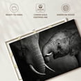 thumbnail image 6 of Elephant Stock Elephant Affection Wall Art - Horizontal Canvas Wall Art - Living Room Wall Decor - Animal Canvas - Black And Gray Decor - 12" x 8", 6 of 8