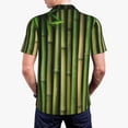 thumbnail image 6 of Cauagu Green Bamboo Fence1 Print Men's Polo Shirts, Short-Sleeve Polo Shirts for Men Performance Golf Shirt Athletic Casual Collared T-Shirt-XX-Large, 6 of 8