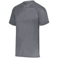 thumbnail image 2 of Augusta 2XL Attain Wicking Two-Button Baseball Jersey Graphite 1565, 2 of 2